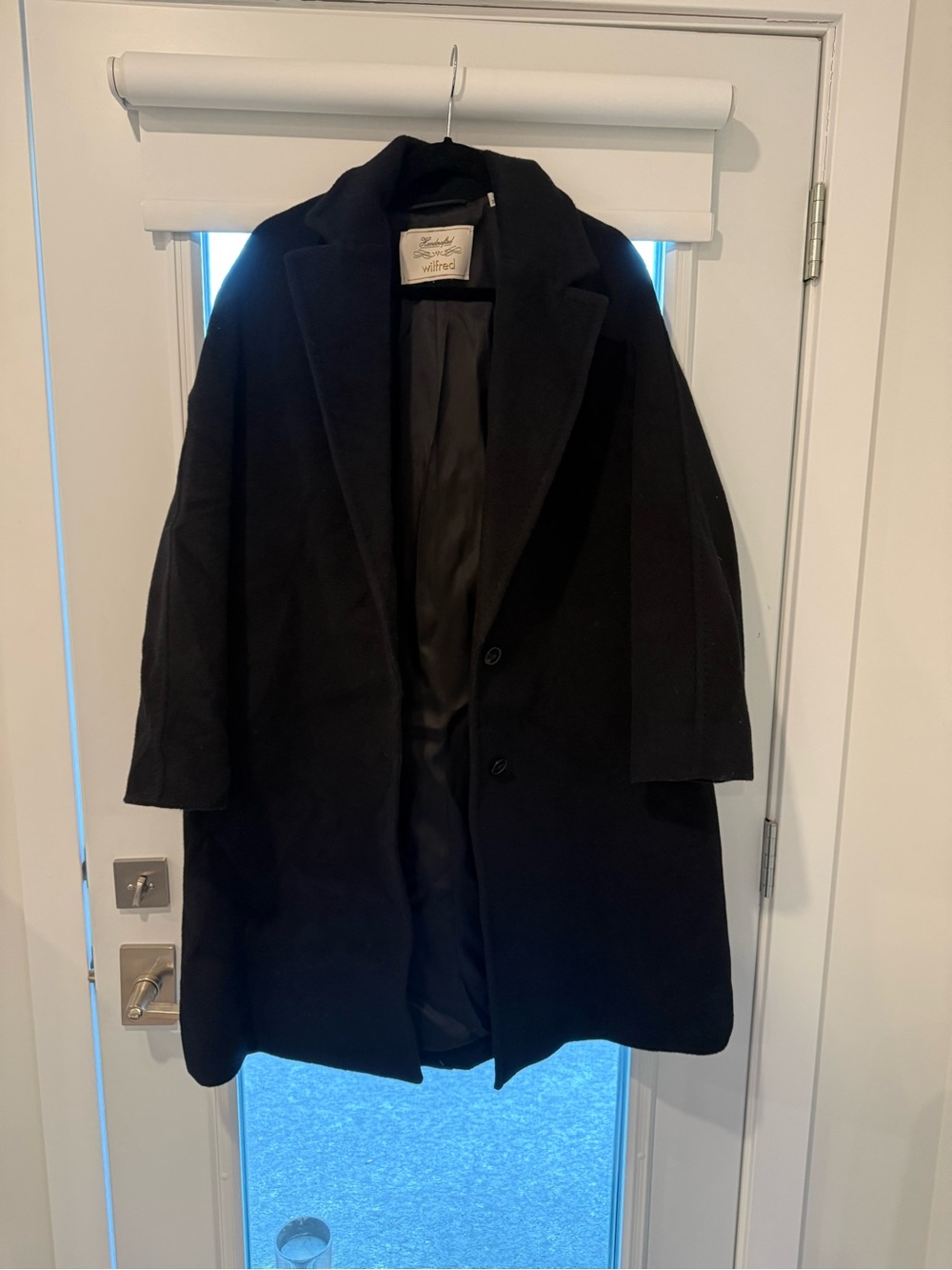 Wilfred Black Wool Pea Coat